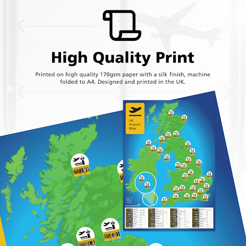 UK International Airports Poster (folded)