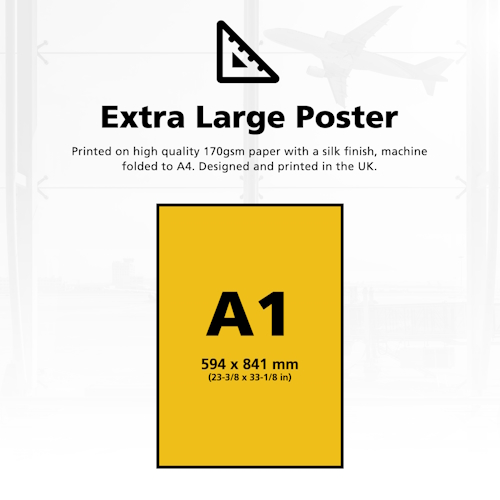 UK International Airports Poster (folded)