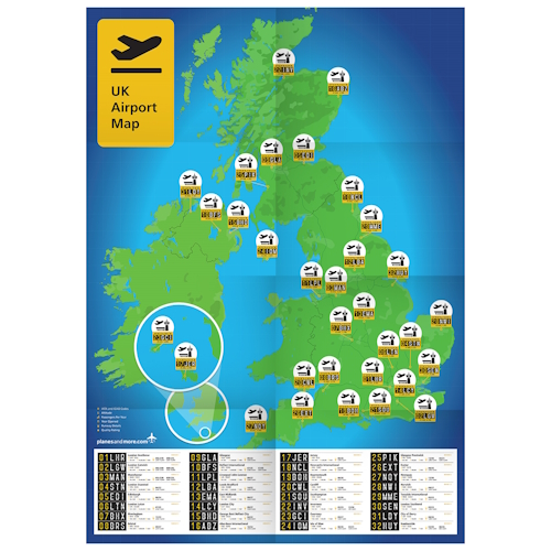 UK International Airports Poster (folded)