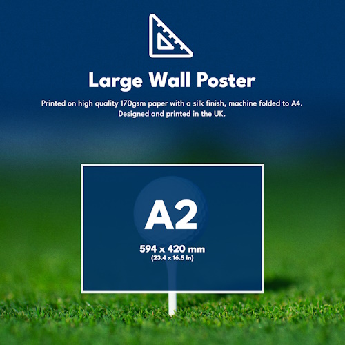 PGA Tour 2025 Golf Wall Chart (folded)