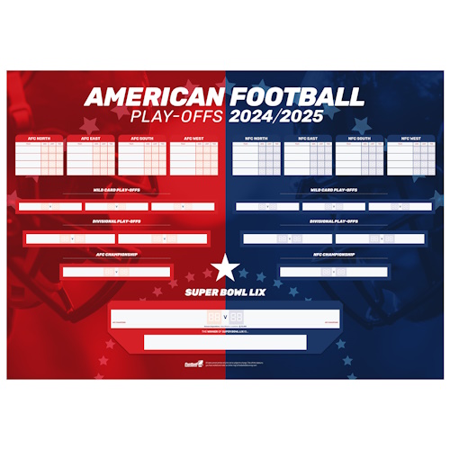 American Football 2024/25 Wall Chart (folded)