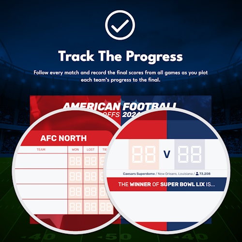 American Football 2024/25 Wall Chart (folded)