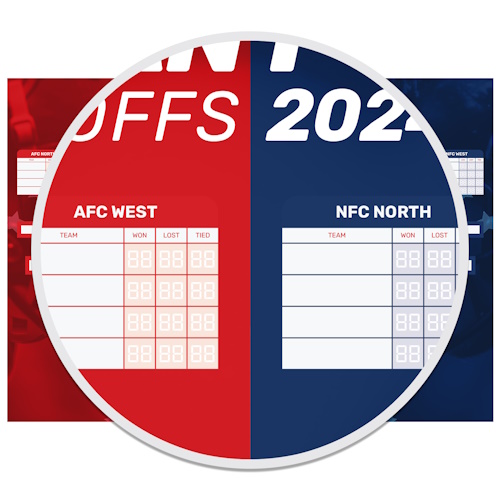 American Football 2024/25 Wall Chart (folded)